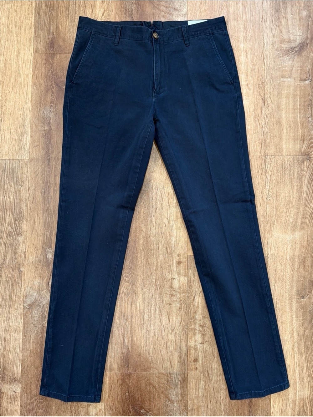 Mott & Bow Chino Pants Mens 32x32 Navy Blue Everyday Comfort Stretch Trousers
